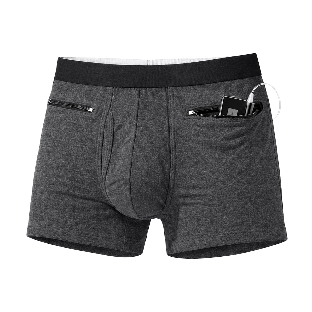 GRAY BOXER BRIEFS